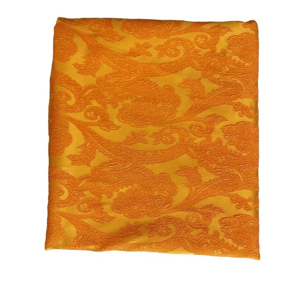 Other - Vintage Fabric Brocade Jacquard Damask Gold Yellow Orange Stretchy Shy 2yds